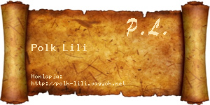 Polk Lili névjegykártya
